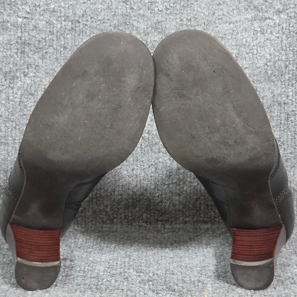 Etienne Aigner Nessie Bronze Metallic Wingtip Shooties Block Heel Womens 6.5M
